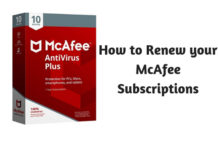 How to Renew your McAfee Subscriptions