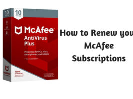 How to Renew your McAfee Subscriptions